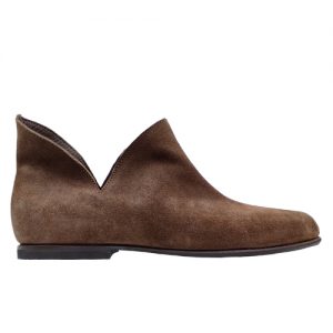 Scarpa Storica in Vitello Scamosciato Marrone