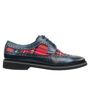 453 scarpa extralight spazzolato vitello blu tela profilo