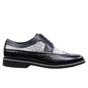 453 scarpa extralight spazzolato vitello nero tela profilo