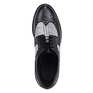 453 scarpa extralight spazzolato vitello nero tela sopra