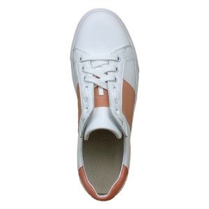 650 sneakers bianca riporto arancio donna sopra