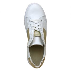 650 sneakers bianca riporto oro donna sopra