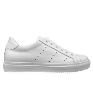 978 sneakers nappa bianca fondo cucito bianco profilo