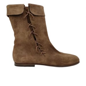 Stivale Storico h25 in Vitello Scamosciato Marrone